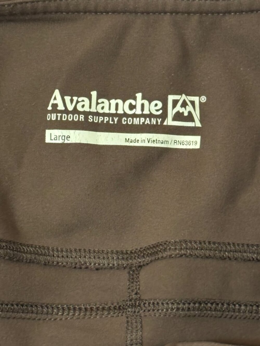 Avalanche Leggings Womens L High Waist Side Pocket Brown Poly Spandex Activewear - Picture 3 of 10